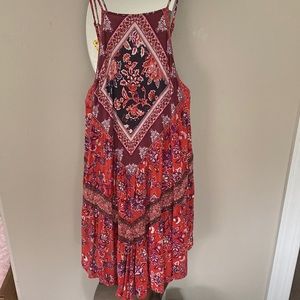 American Eagle red floral summer dress